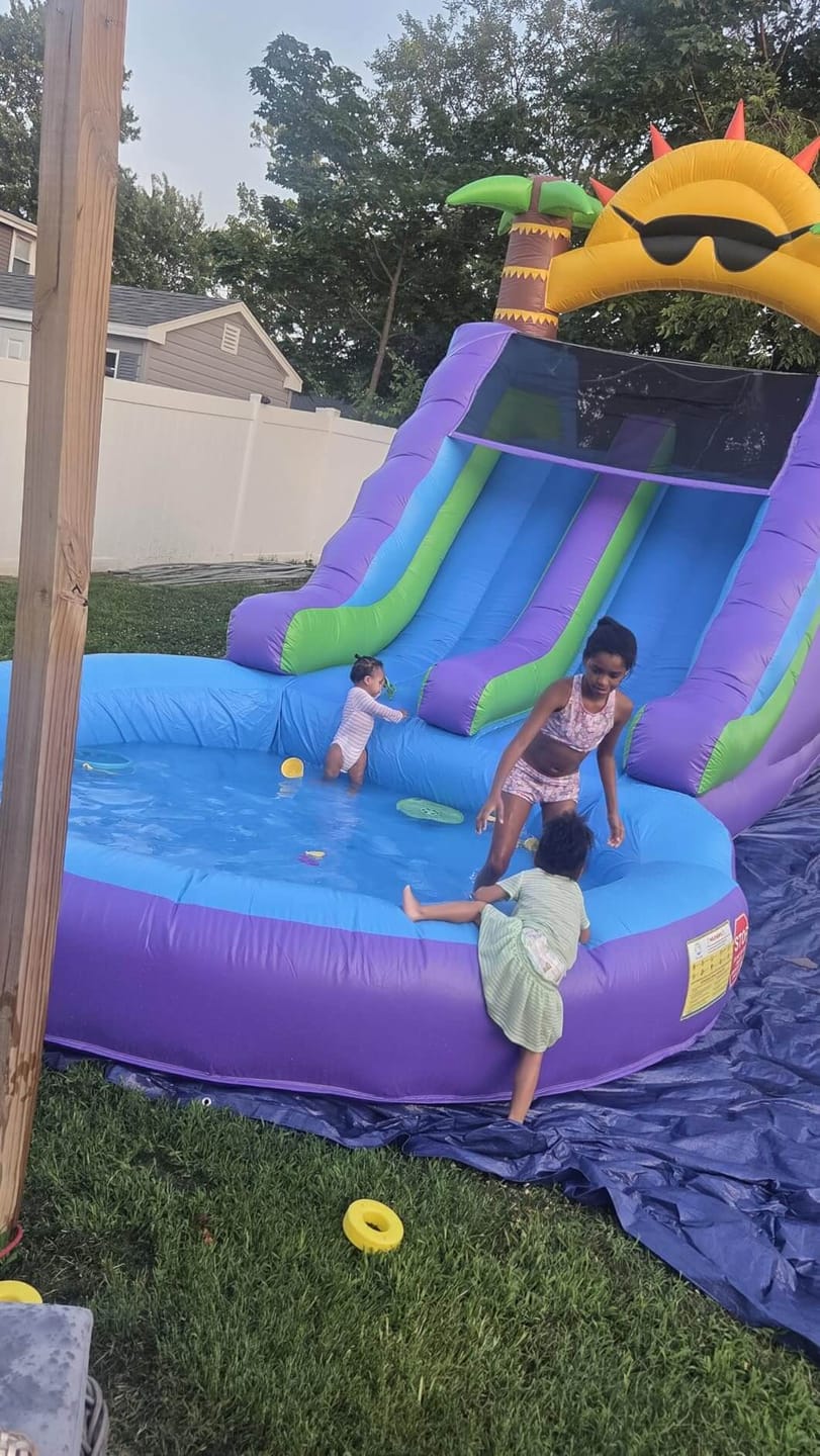 Customer photo review of 26FT Inflatable Water Slide Giant Pool