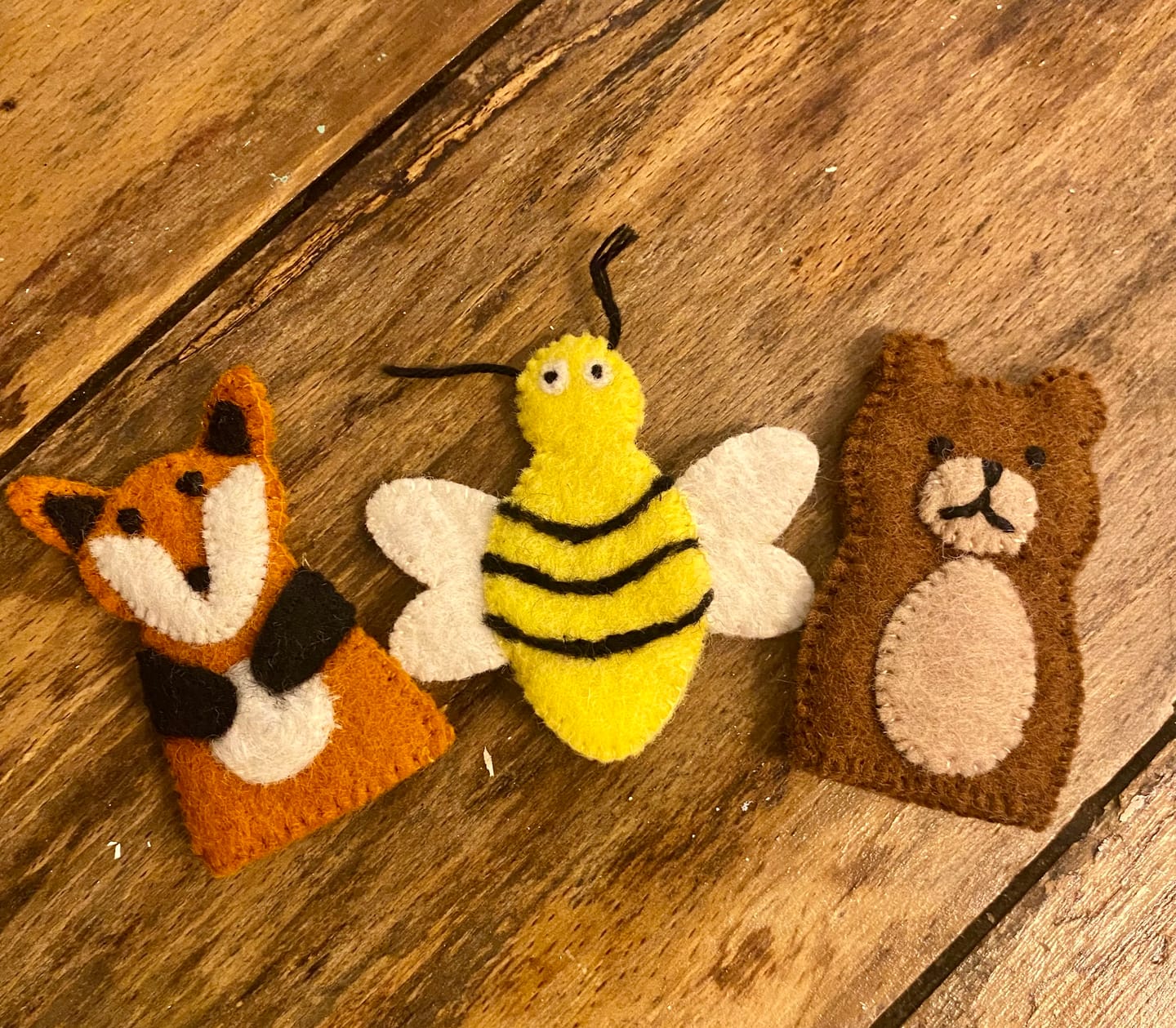 Customer photo review of Felt Finger Puppets — Individual Characters (Pick & Choose)
