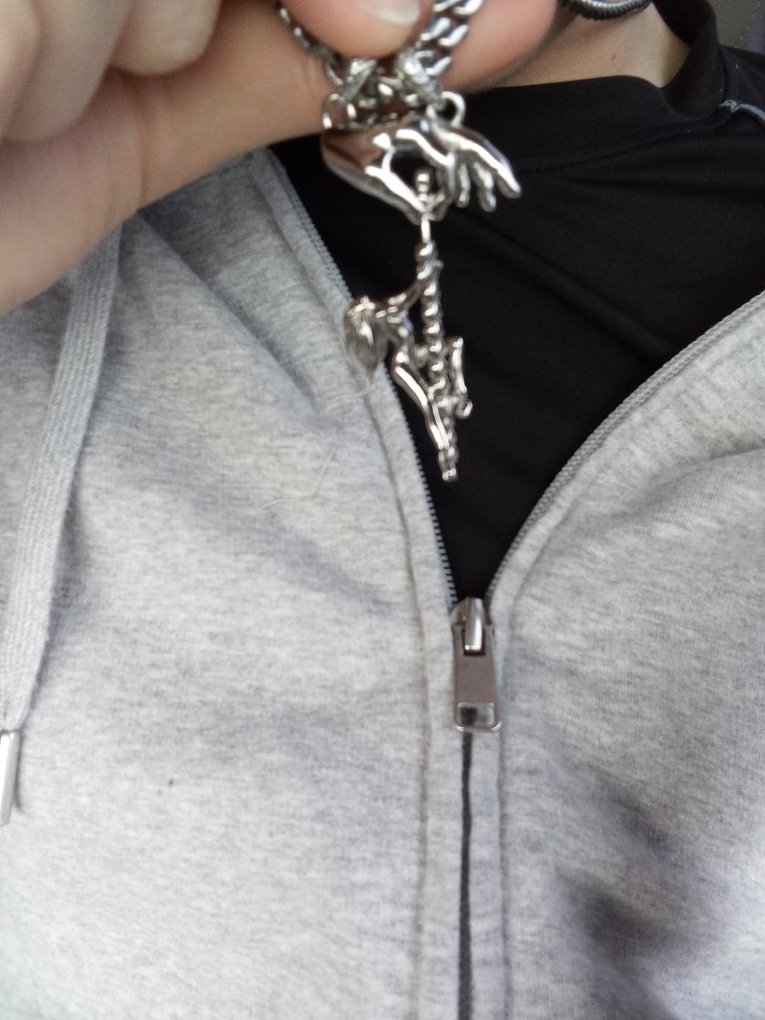 Customer photo review of DANCING WITH DEATH PENDANT