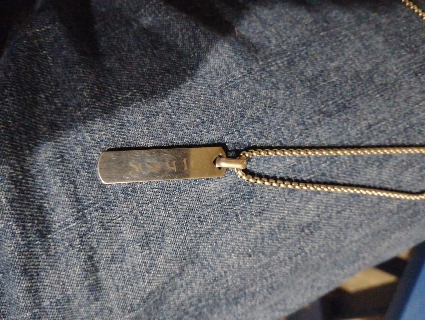 Customer photo review of Collier Japonais Gravé Homme