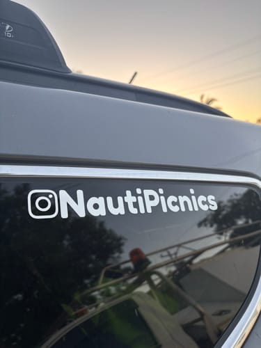 Customer photo review of Personalised Holographic Instagram Decal Sticker