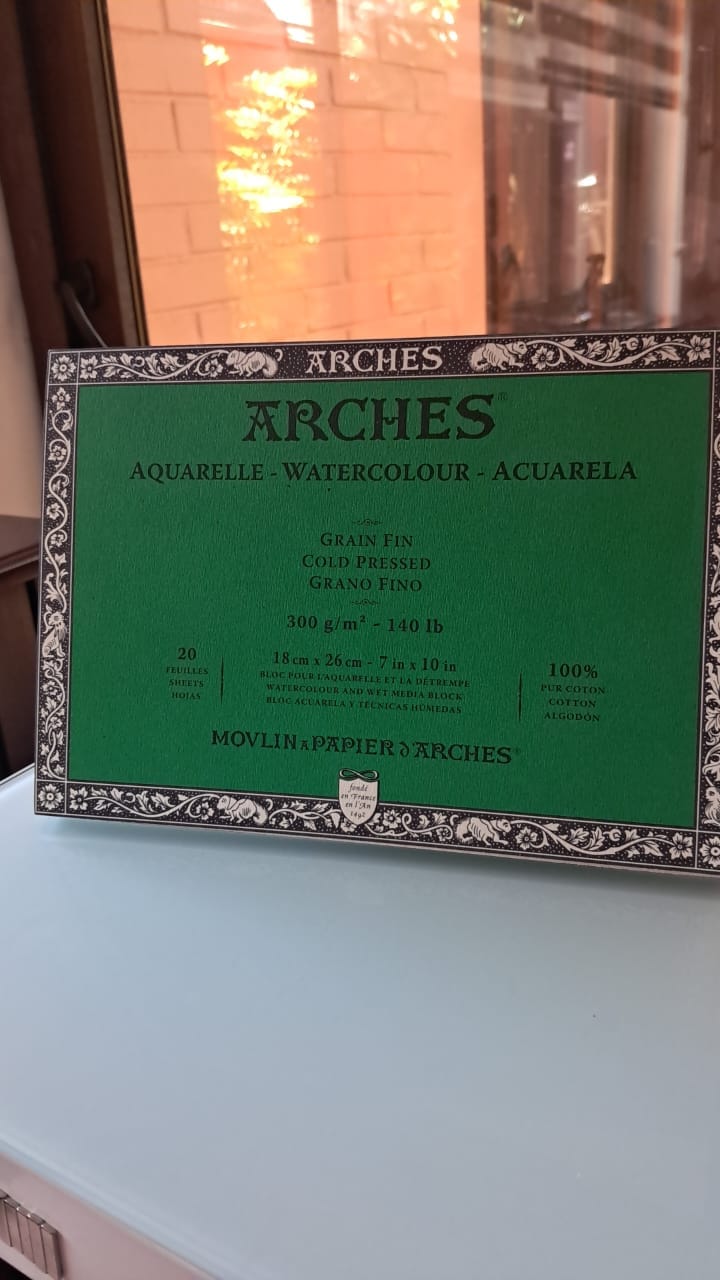 Customer photo review of Arches - Block Acuarela Grano Fino 300 g/m2 20 h