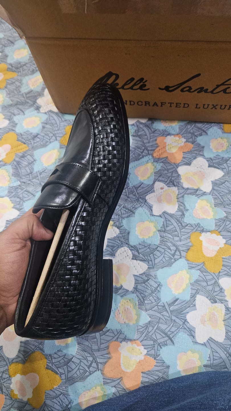 Customer photo review of Handwoven Penny Loafers - Black
