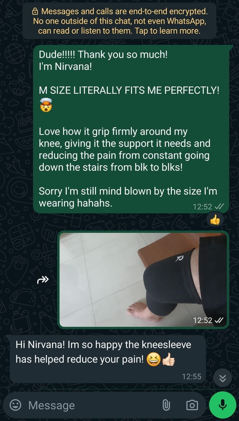 Customer photo review of Recovry™ V2 Kneesleeve
