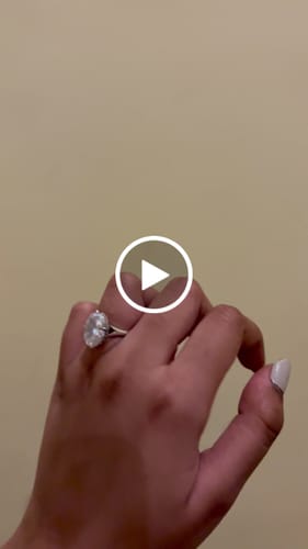 Customer video review of 2.3Ct Aquamarine Pear Halo Solitaire Silver Ring