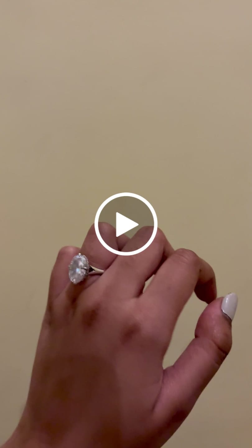 Customer video review of 2.3Ct Aquamarine Pear Halo Solitaire Silver Ring