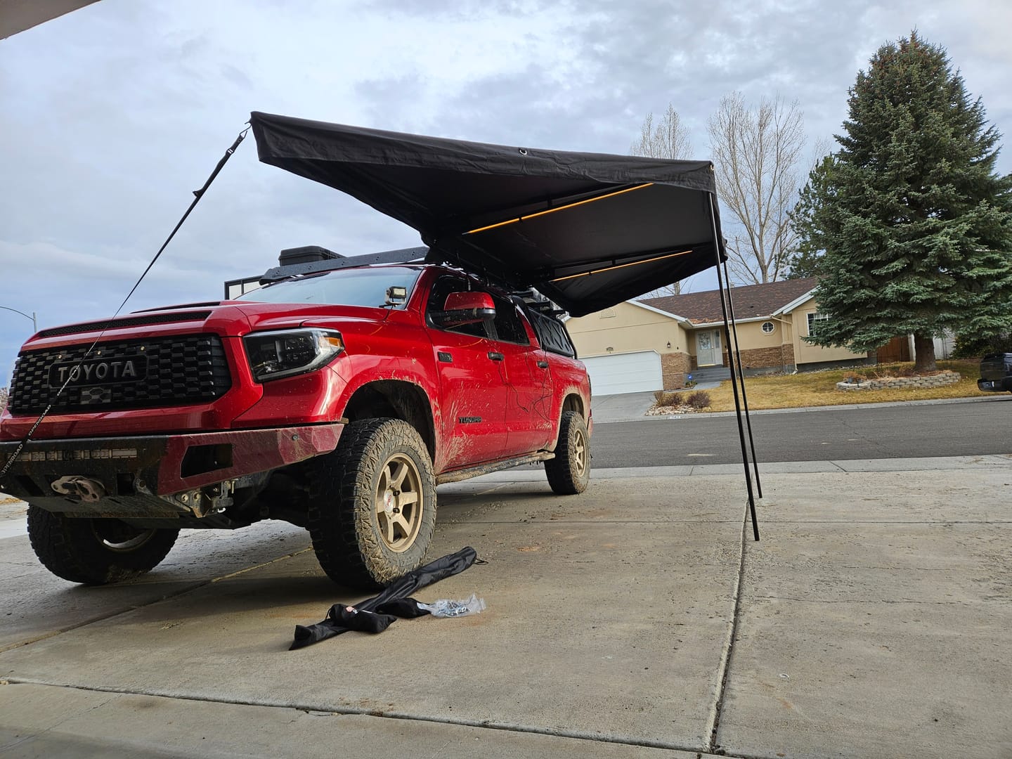 Customer photo review of OPENROAD 180 Free Standing Awning