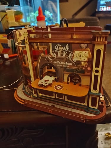 Customer photo review of Dreamy Coffee Factory 3D Wooden Puzzle