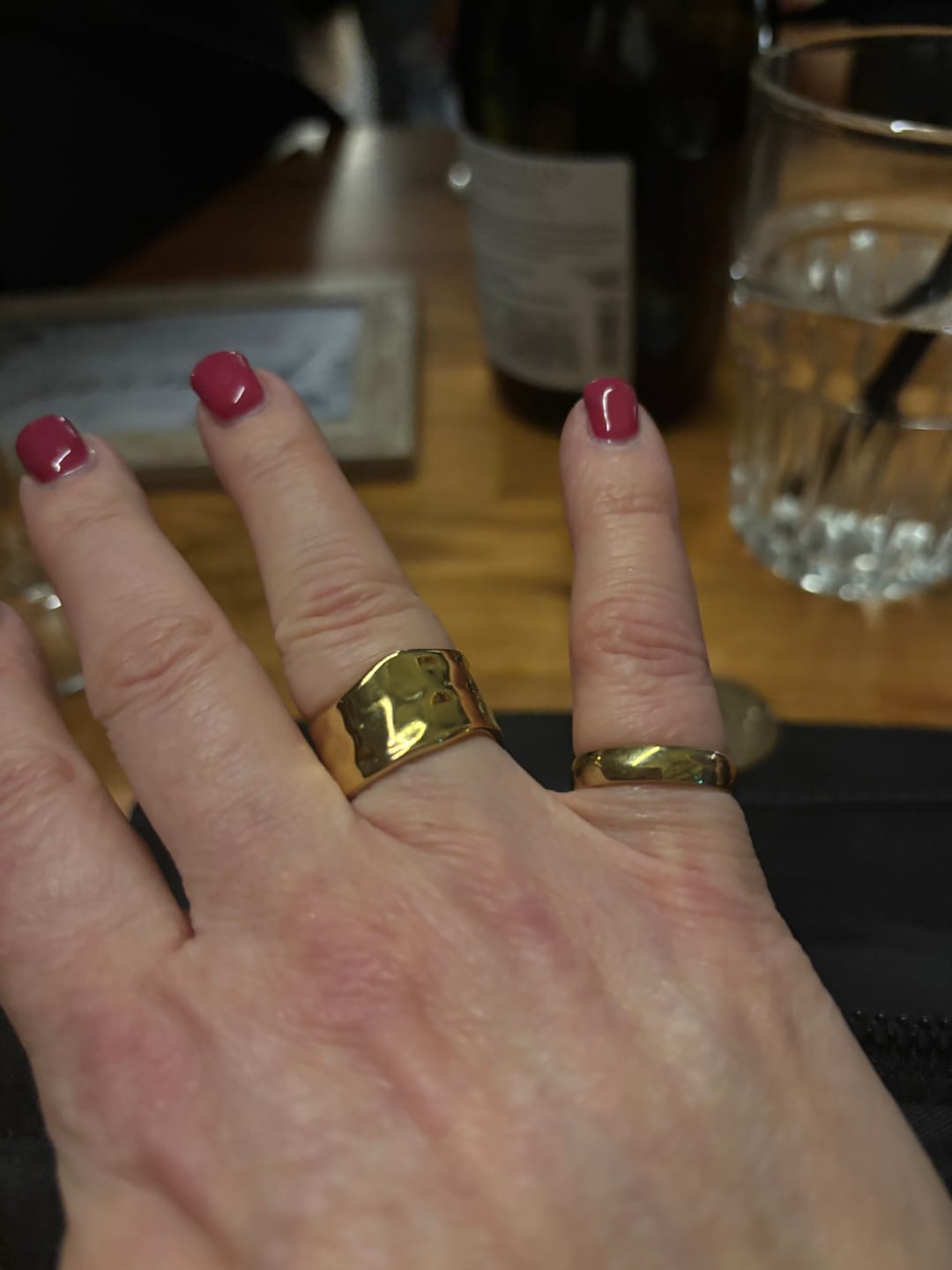 Customer photo review of Textured Band Ring