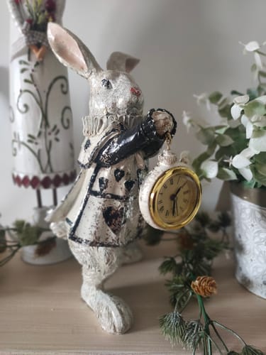 Customer photo review of Bianconiglio Decorativo Bianco/nero con Dettagli Oro