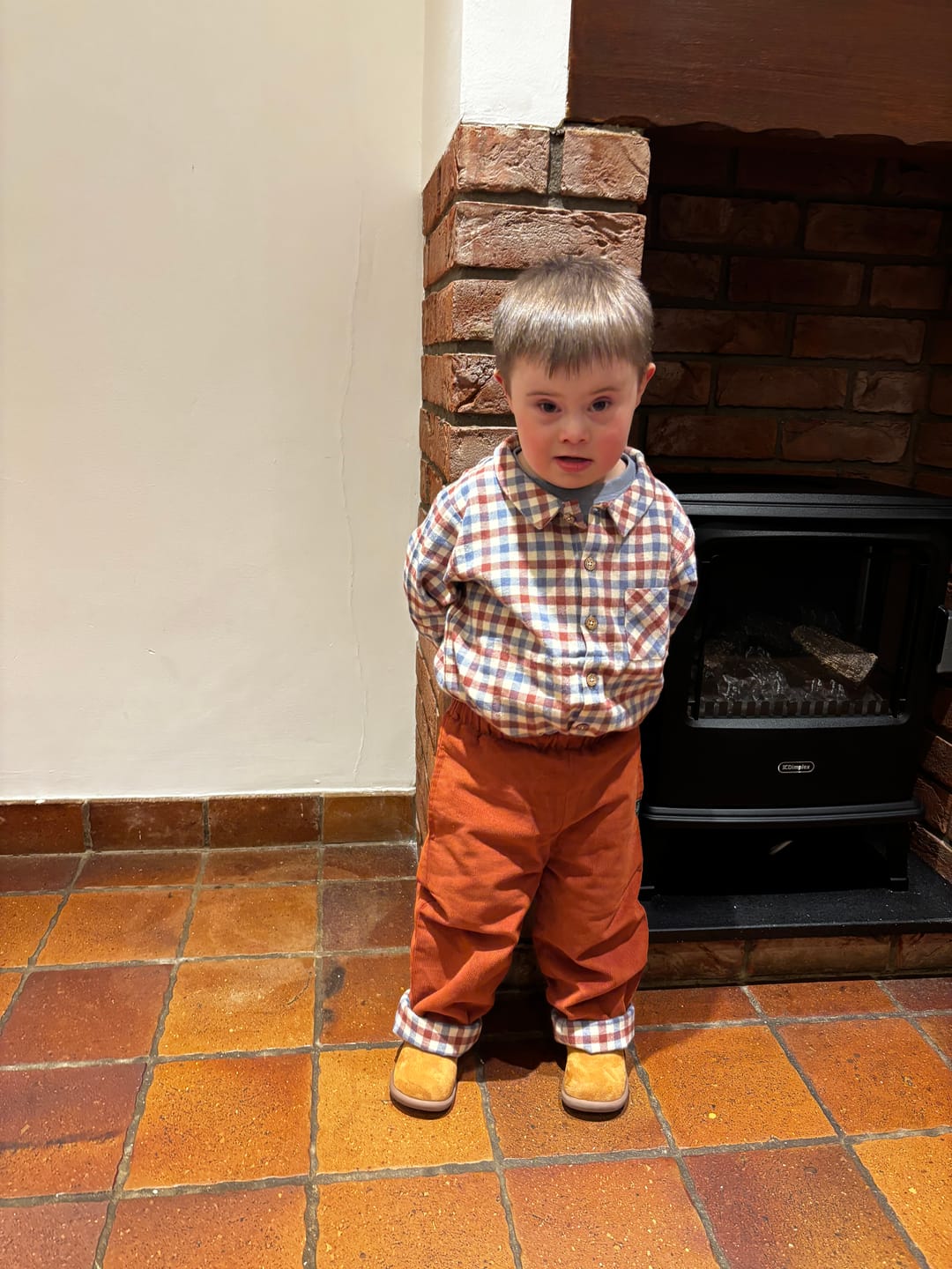 Customer photo review of Ginger Check Long Sleeve Shirt