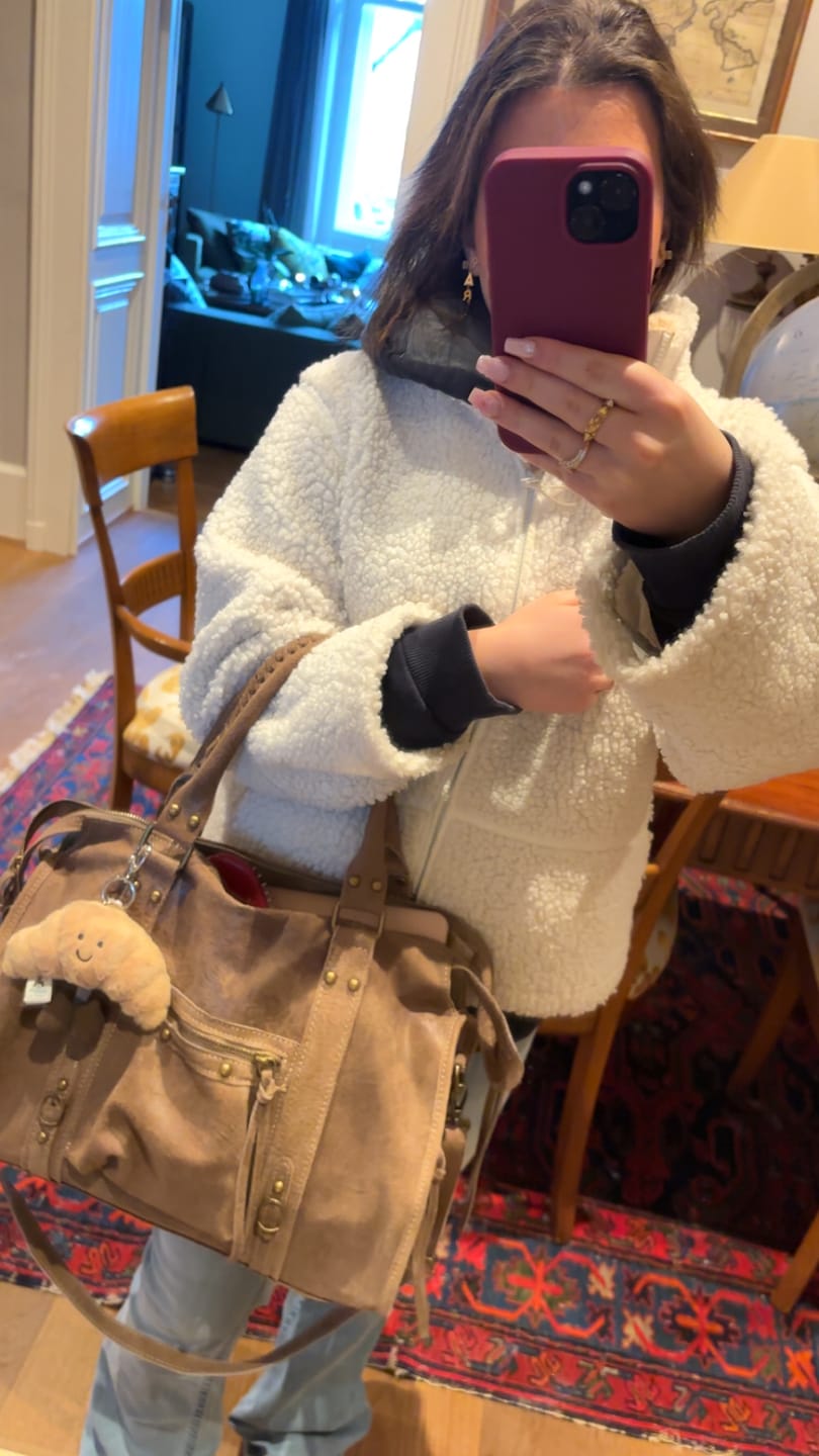 Customer photo review of It girl bag teddy brown