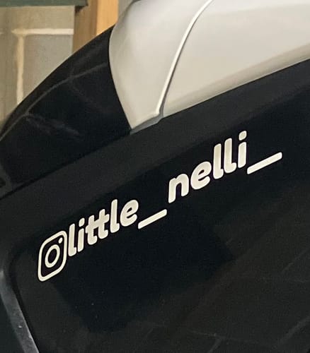 Customer photo review of Personalised Instagram Decal Sticker
