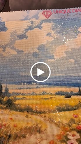 Customer video review of 5D Diamond Painting – Blumen Landschaft
