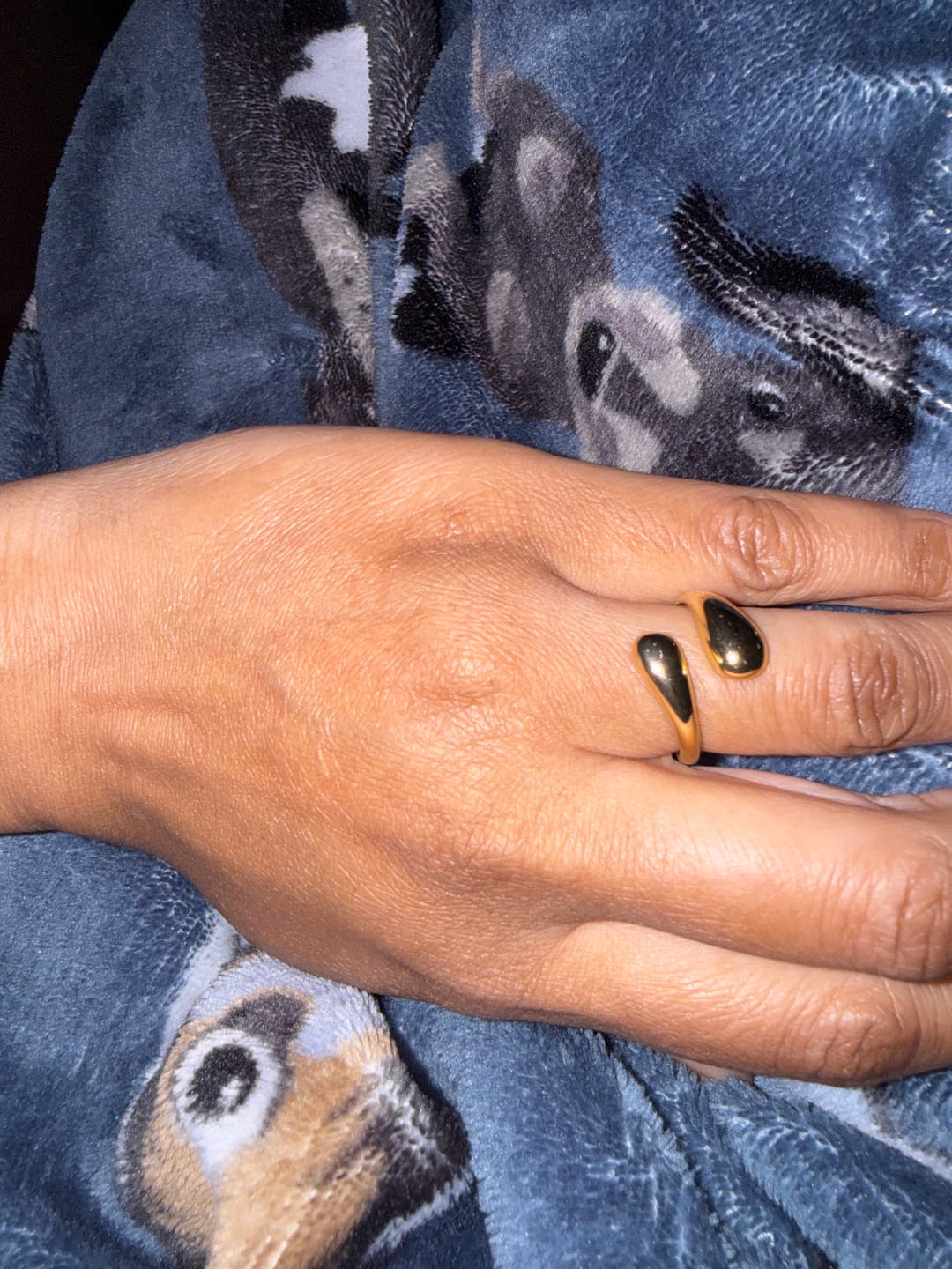 Customer photo review of Open Twist Drop Ring