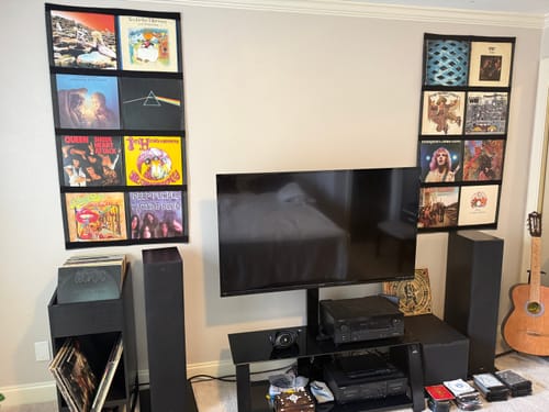 Customer photo review of 12" Vinyl Record Display Frame - LP Wall Storage