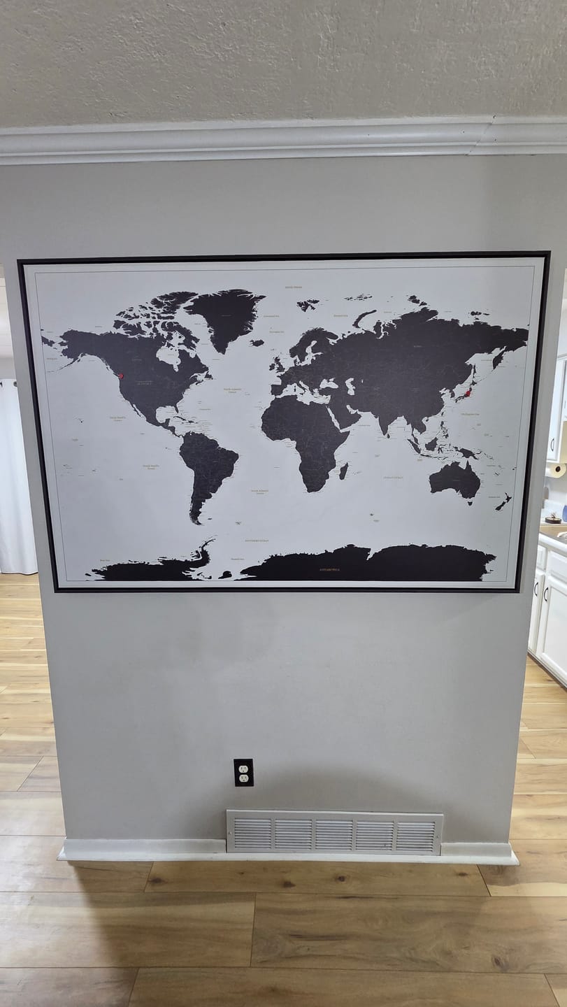 Customer photo review of Smart Pin World Map - Black