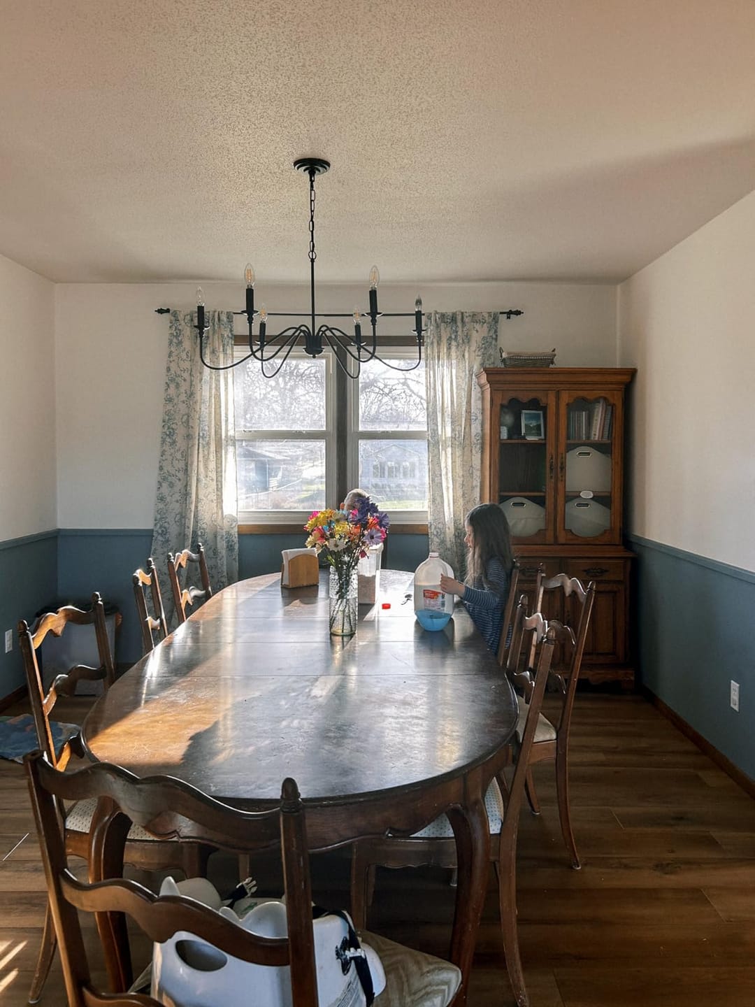 Customer photo review of Peony Print Linen Blend 3-in-1 Curtains