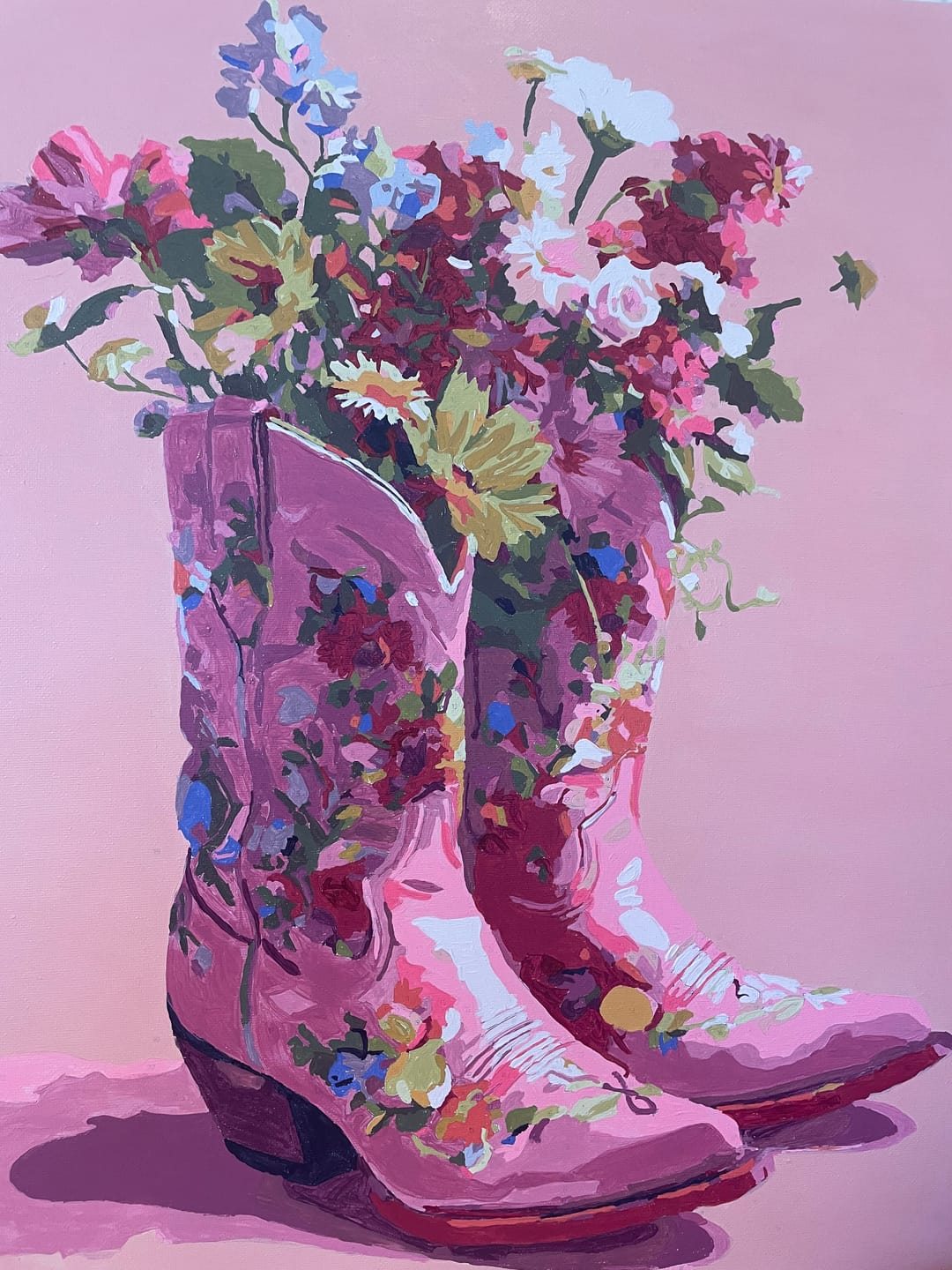 Customer photo review of Cowboylaarzen met bloemen