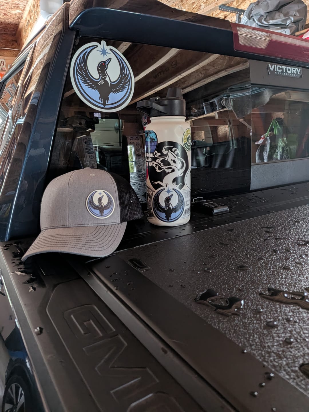 Customer photo review of Large Rebel Loon Vehicle Decal Sticker