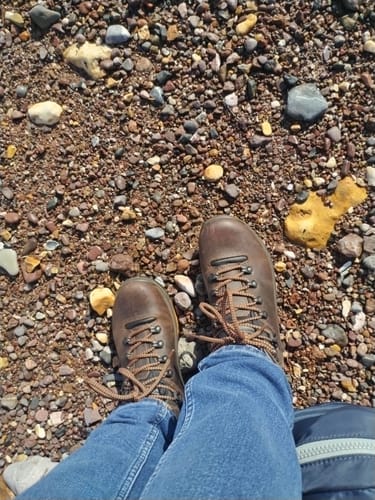 Customer photo review of Grisport Saracen Brown Unisex Leather Waterproof Hiking Boots