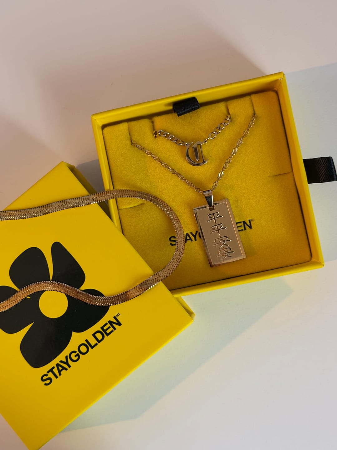 Customer photo review of Cuban Initial Necklace