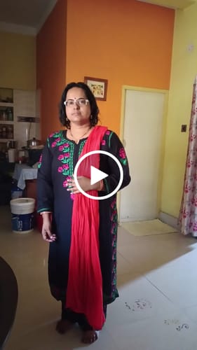 Customer video review of Gul-E-Jahaan Black & Purple Rayon Kurta Set