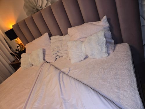 Customer photo review of Matratzen-Spannbettlaken Teddy – Blush Pink