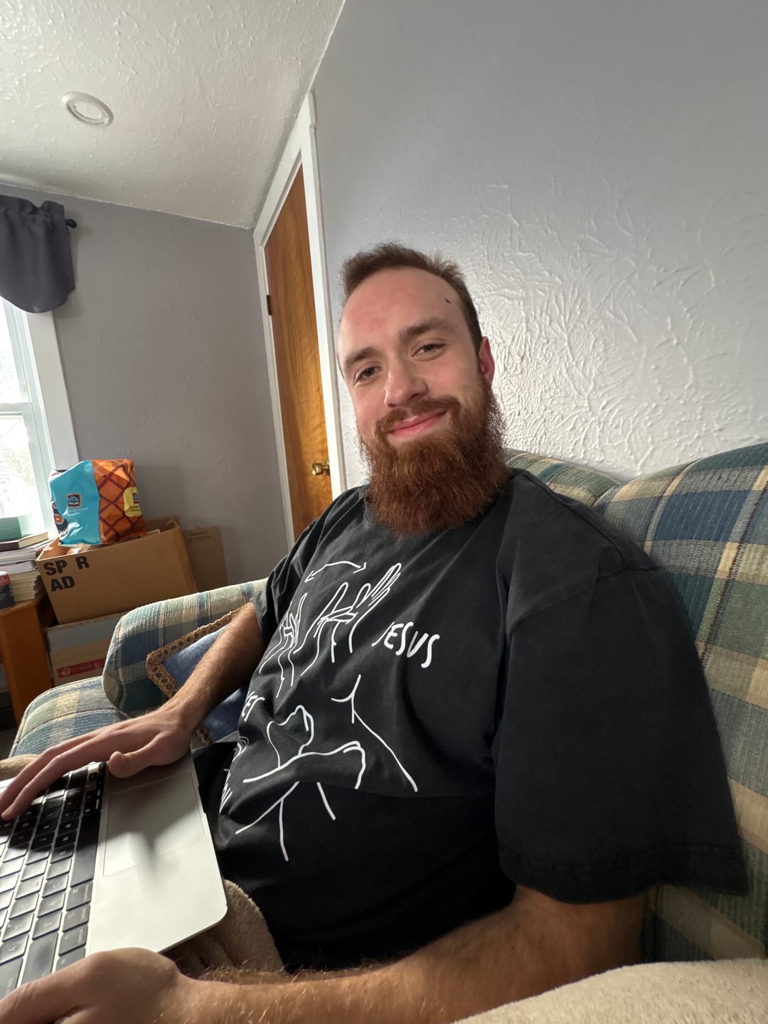 Customer photo review of JESUS LOVES YOU ASL T-SHIRT
