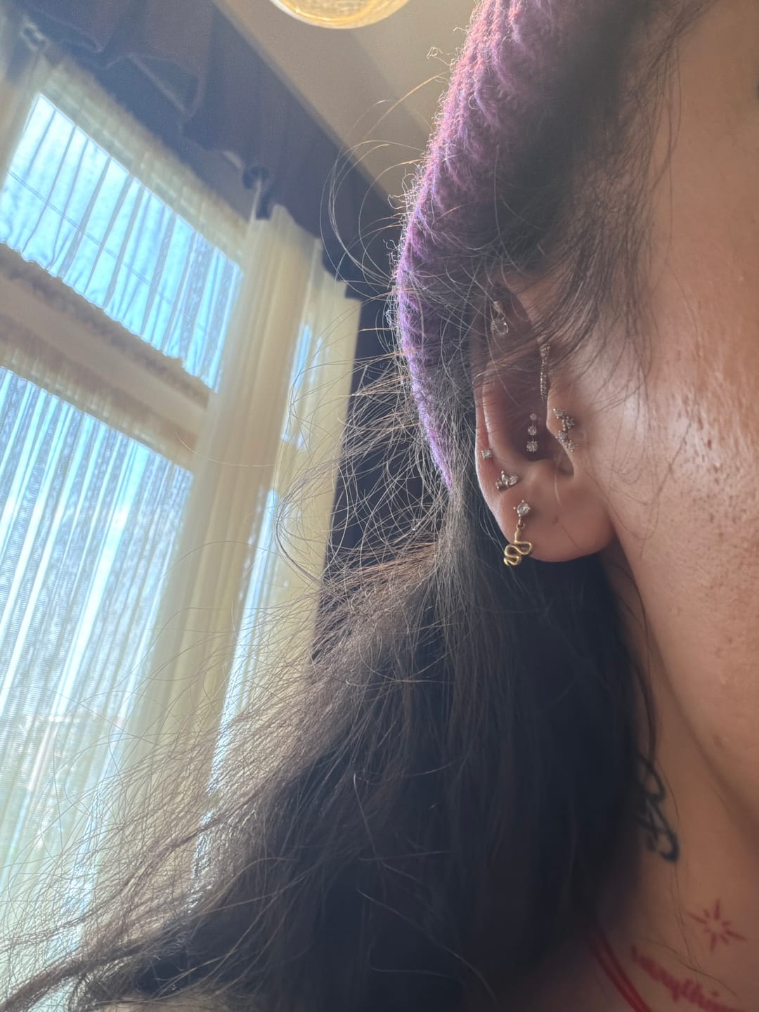Customer photo review of 3 Taş Arc Pırlanta Piercing
