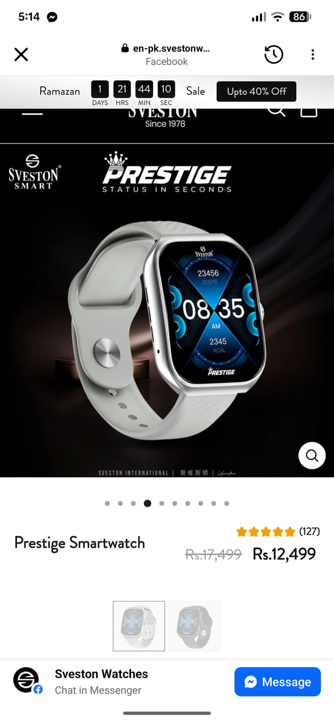 Customer photo review of Prestige Smartwatch