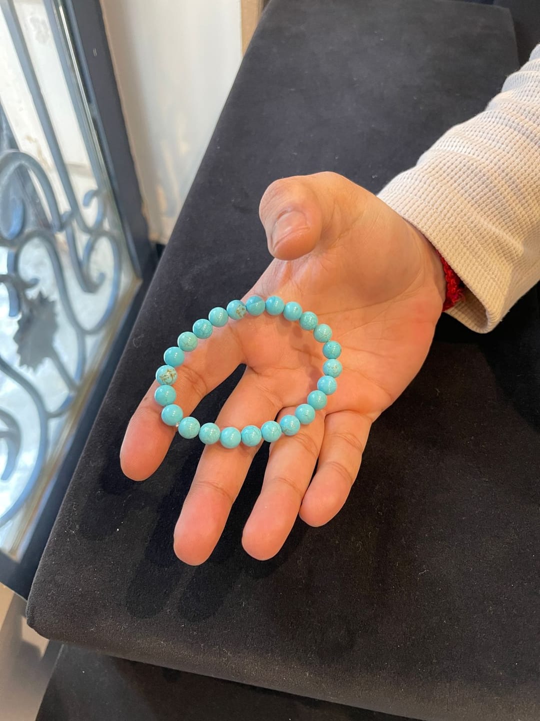 Customer photo review of Firoza Turquoise Crystal Bracelet — Premium Vastu Remedy Stone of Protection for Good Luck & Prosperity