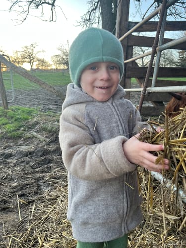 Customer photo review of Kaschmirbeanie Salbei