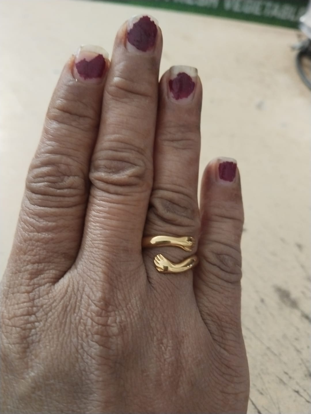 Customer photo review of Love Hug Ring