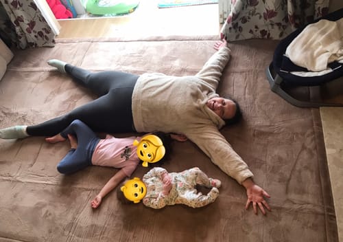 Customer photo review of Coffee Light Brown Play Mat