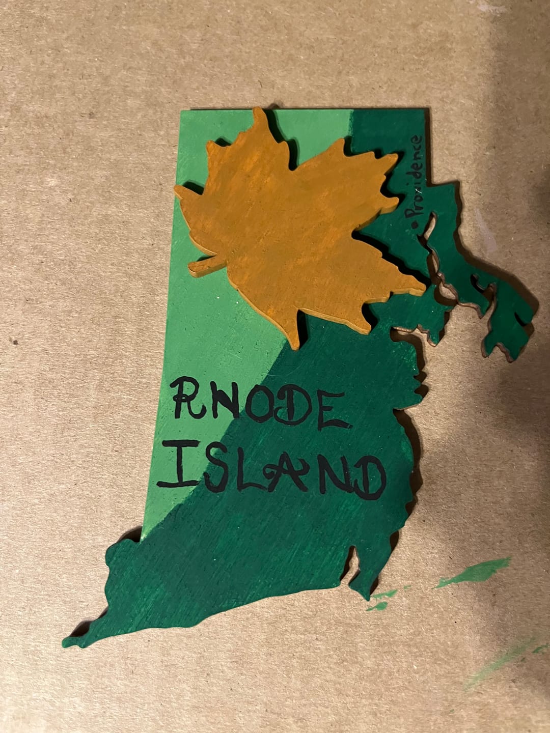 Customer photo review of Unfinished Wood Maple Leaf Shape - Craft - up to 46" DIY