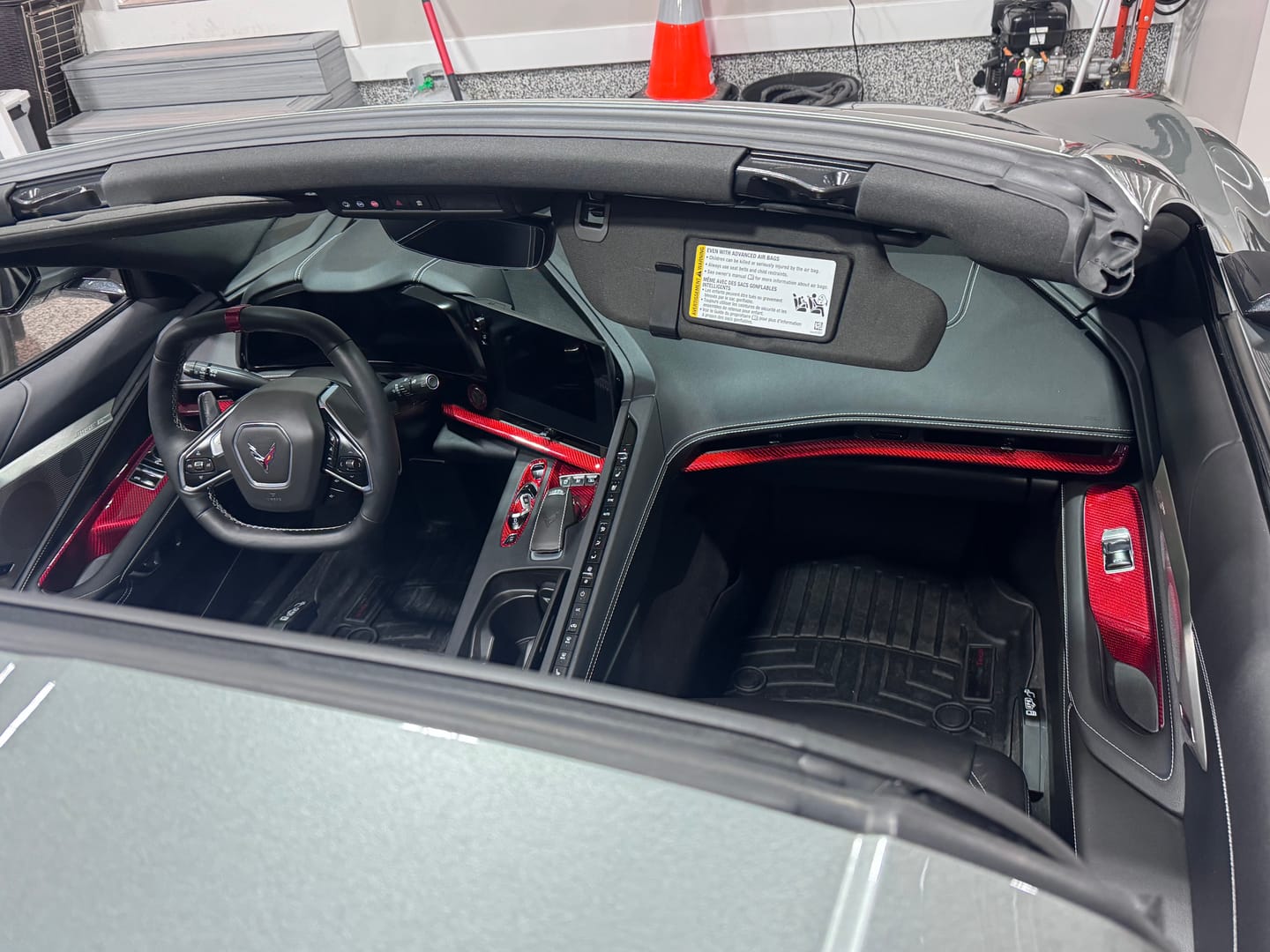 Customer photo review of C8 Corvette Real Carbon Fiber Dash Chrome Trim Cover Kit | Interior Upgrade (2020–2025)
