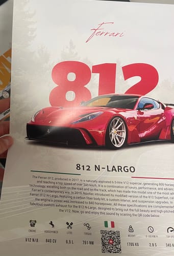 Customer photo review of De Tomaso P72 - Descriptive