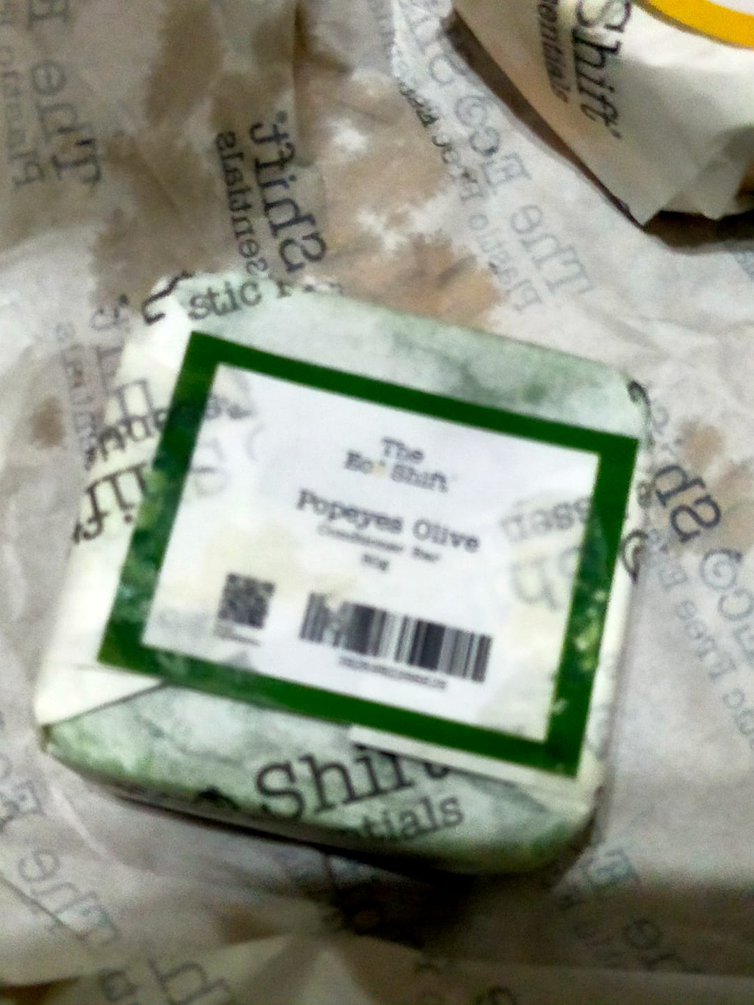 Customer photo review of Taming and Moisturizing - Popeye's Olive Conditioner Bar with Sunflower Seed Oil