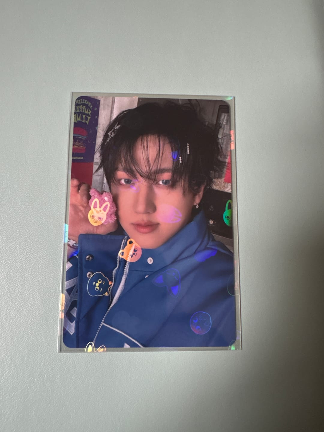 Customer photo review of PREMIUM HOLOGRAPHIC PHOTOCARD SLEEVES - SKZOO VERSION