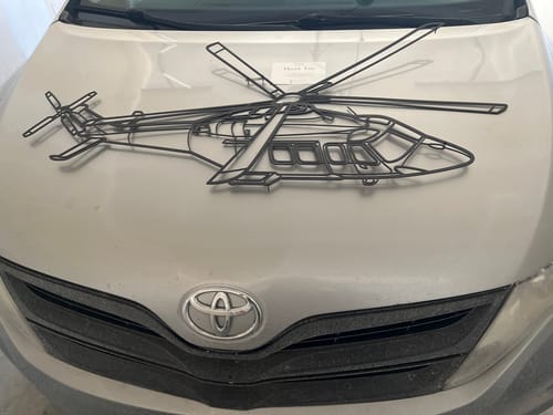 Customer photo review of AW139S 2017 Angle Silhouette Metal Wall Art