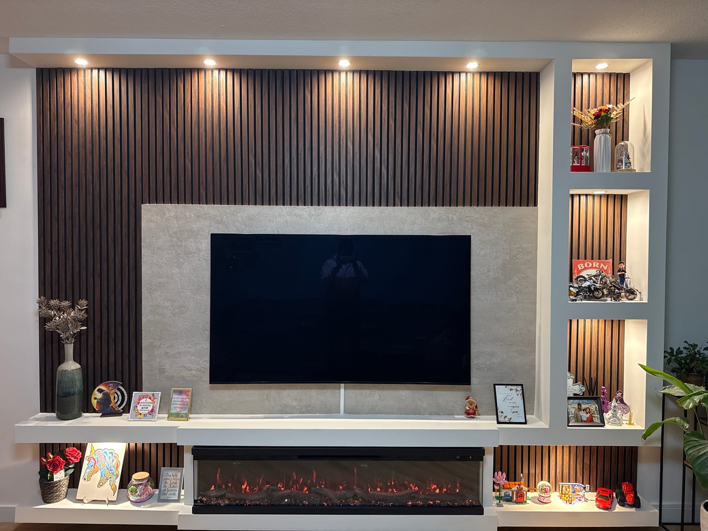 Customer photo review of Lumea Fires Elektrische sfeerhaard 3D Trivaro 60″ inch – 152 cm
