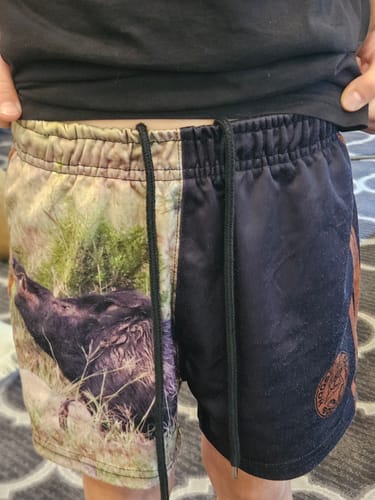 Customer photo review of 🔥NEW🔥 Pig Dog Flick Footy Shorts WITH POCKETS