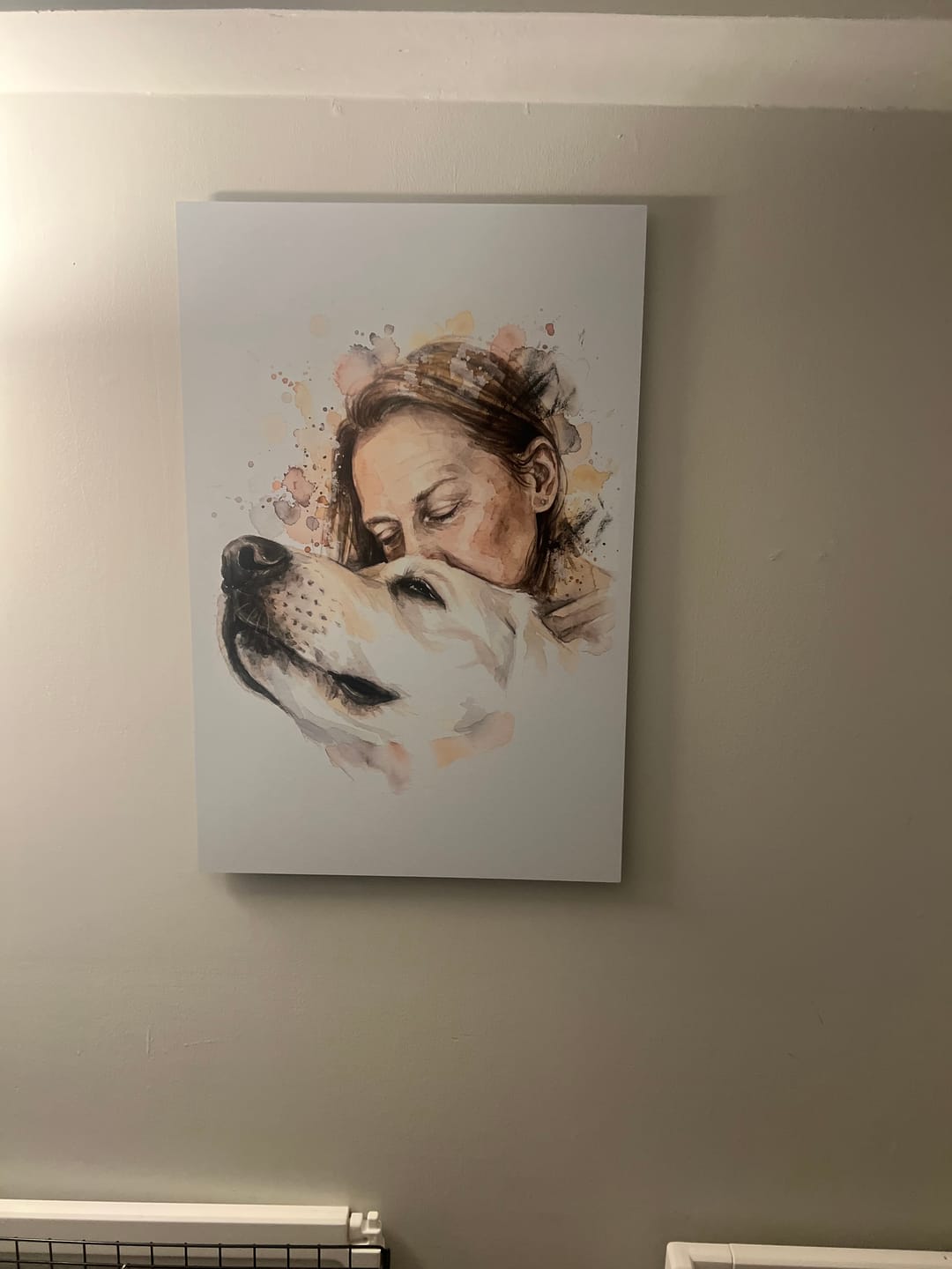 Customer photo review of Personalized Watercolor Metal Portrait