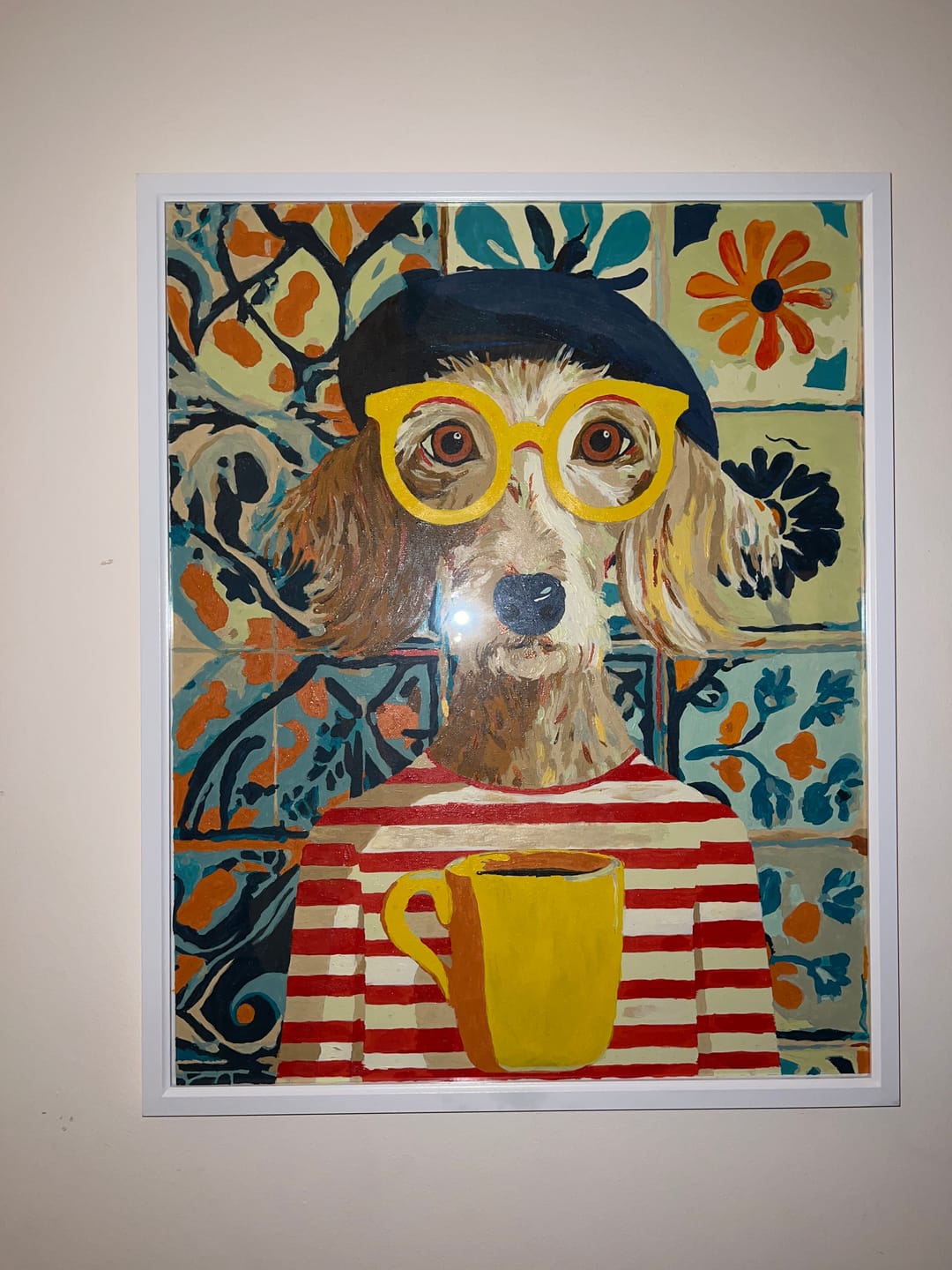 Customer photo review of French style dog | Paint by Number