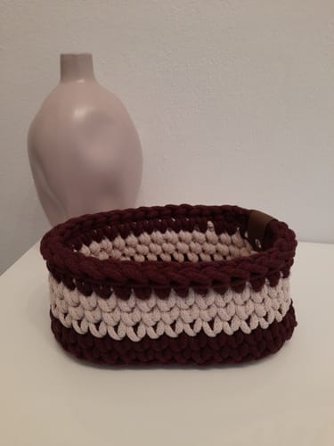 Customer photo review of Label-Set "Handmade With Love" Kunstleder Label für Häkelkörbe, Label aus Kunstleder - CS0050