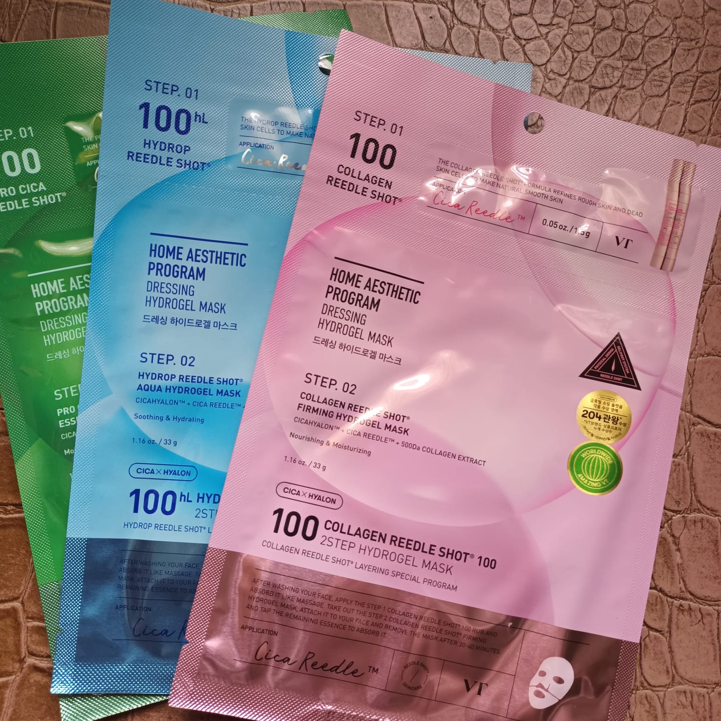 Customer photo review of Mitrinoša hidrogela maska ar mikroadatām VT Cosmetics Hydrop HL Reedle Shot 100 2Step Hydrogel Mask