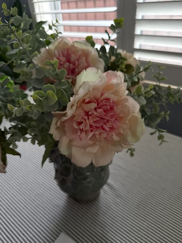 Customer photo review of Peach real touch Peony