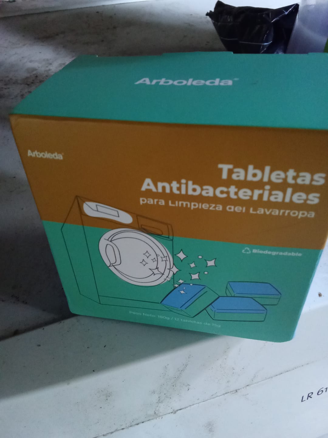 Customer photo review of 12 Tabletas Arboleda Antibacterial para Limpieza Lavarropa