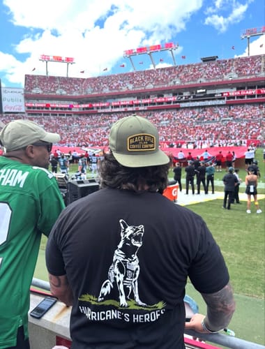 Customer photo review of Don't Run Shirt